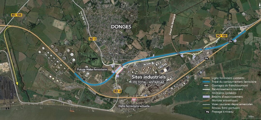 Projet de contournement de sites industriels de Donges